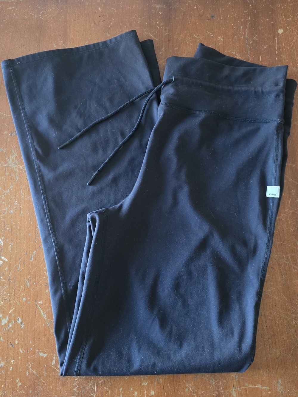 Vuori Everyday Wide Leg Womans Black Pants Athletic Yoga Weekend